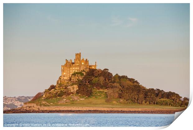 St Michael's Mount Sunrise Print by Heidi Stewart