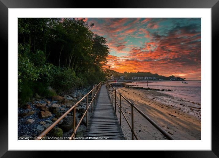 Seagrove Walkway Sunset Framed Mounted Print by Wight Landscapes