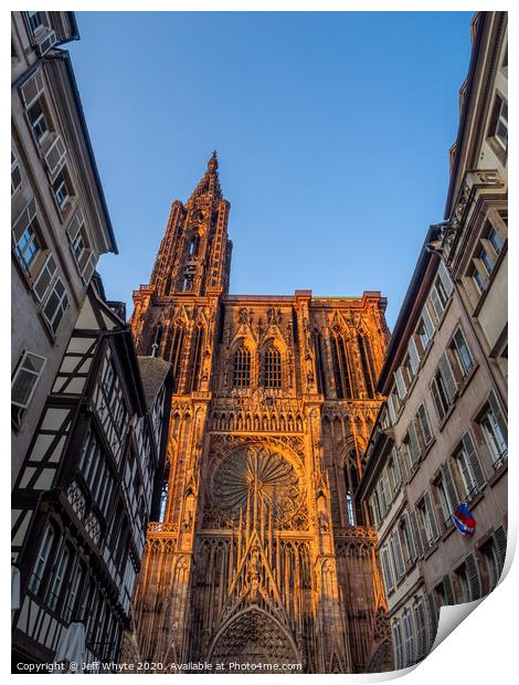 Notre-Dame, Strasbourg Print by Jeff Whyte