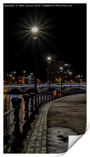 Along The Lagan Print by Peter Lennon