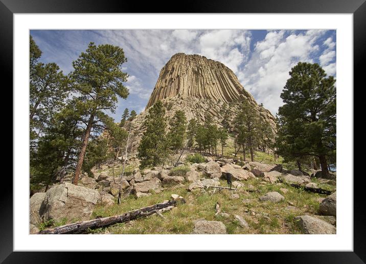 Devil's Tower, Wyoming Framed Mounted Print by Jim Hughes