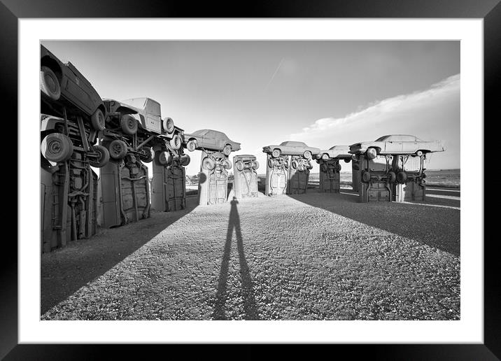 Photographer at Carhenge Framed Mounted Print by Jim Hughes