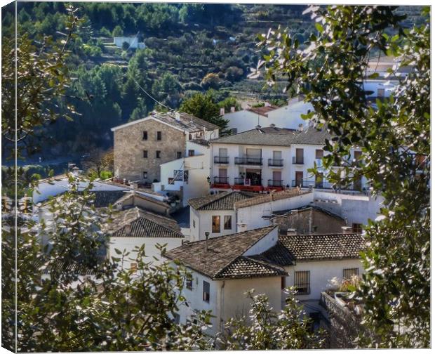 Guadalest Rooftops  Canvas Print by Jacqui Farrell