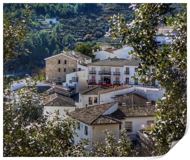 Guadalest Rooftops  Print by Jacqui Farrell