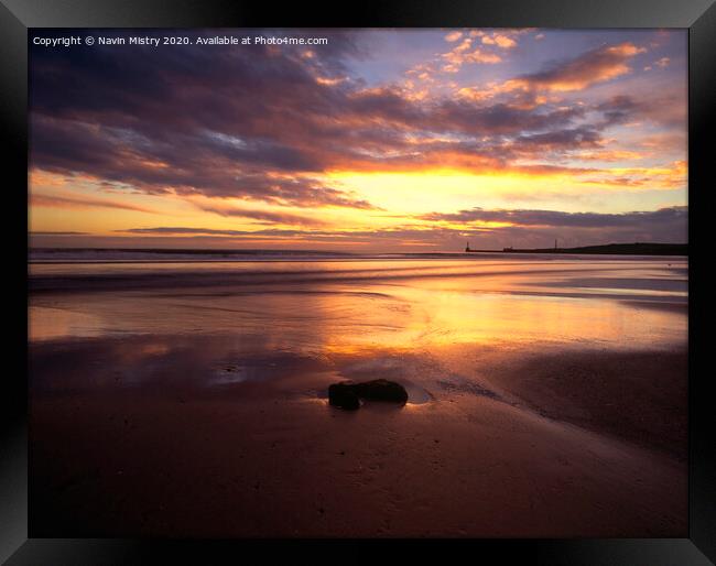 Sunrise Aberdeen Beach  Framed Print by Navin Mistry