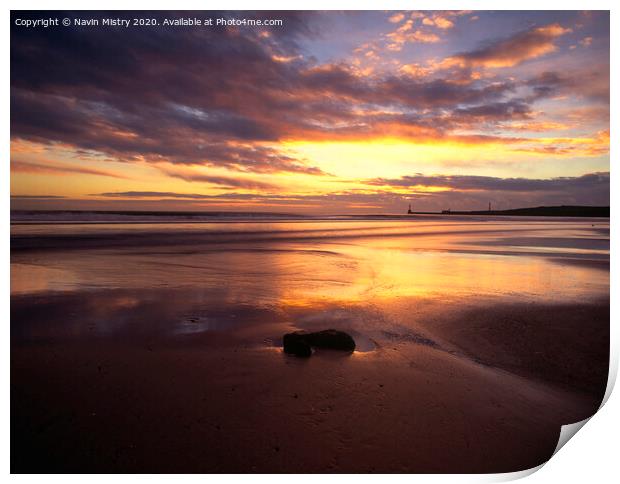 Sunrise Aberdeen Beach  Print by Navin Mistry