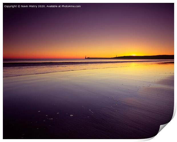 Sunrise Aberdeen Beach Print by Navin Mistry