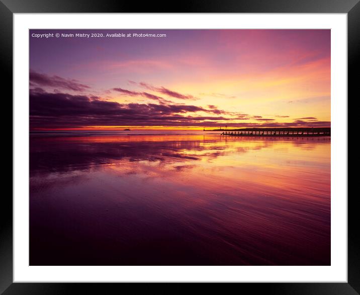 Sunrise Aberdeen Beach Framed Mounted Print by Navin Mistry