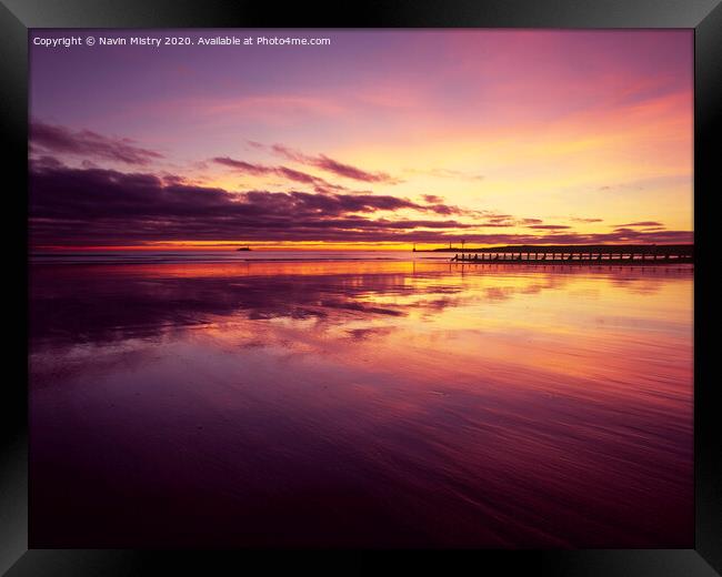 Sunrise Aberdeen Beach Framed Print by Navin Mistry