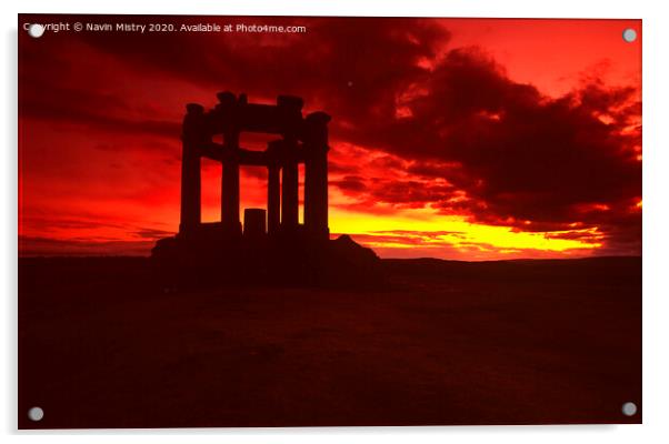 Stonehaven War Memorial, Aberdeenshire Acrylic by Navin Mistry