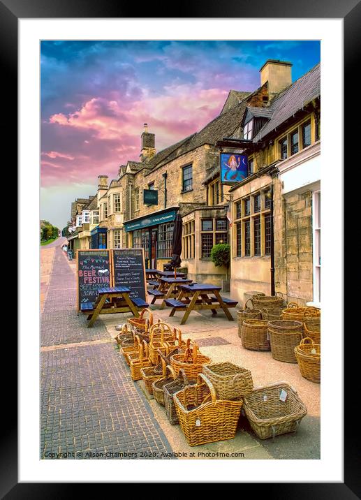 Burford Baskets Framed Mounted Print by Alison Chambers