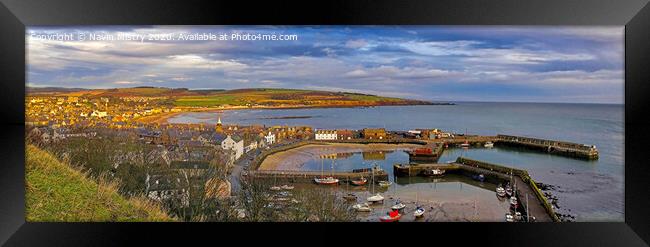 Stonehaven Aberdeenshire Panoramic Framed Print by Navin Mistry