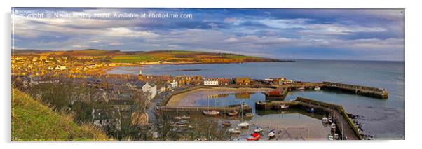Stonehaven Aberdeenshire Panoramic Acrylic by Navin Mistry