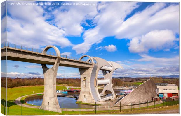 The Falkirk Wheel Canvas Print by Colin & Linda McKie