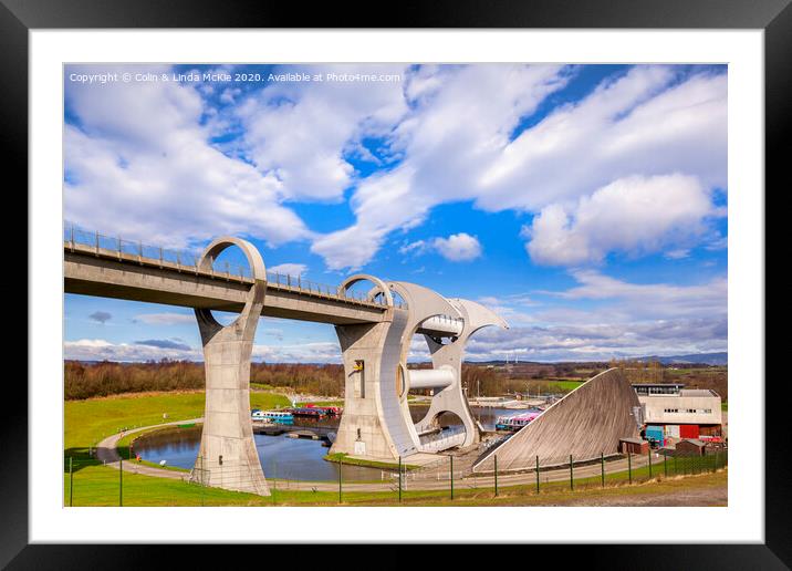 The Falkirk Wheel Framed Mounted Print by Colin & Linda McKie