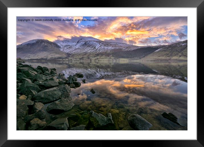 Wastwater Sunrise. Framed Mounted Print by Jason Connolly