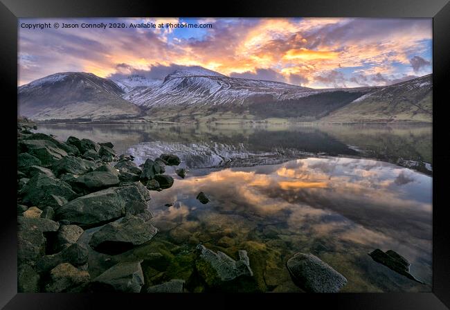 Wastwater Sunrise. Framed Print by Jason Connolly