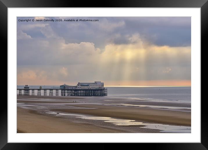 Blackpool Sunrays. Framed Mounted Print by Jason Connolly