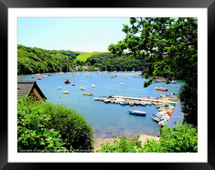 River Yealm at Newton Ferrers in Devon. Framed Mounted Print by john hill