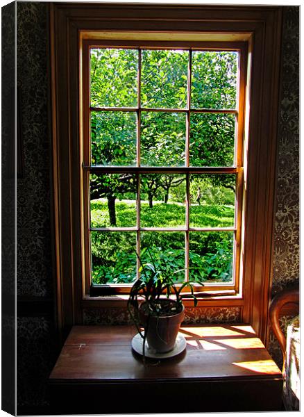 Colonial Cottage Window Canvas Print by Mark Sellers