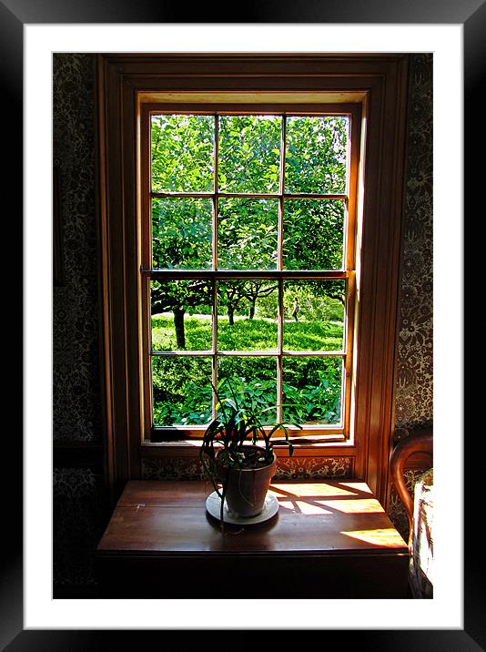 Colonial Cottage Window Framed Mounted Print by Mark Sellers