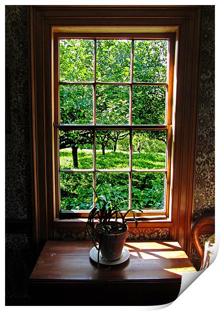 Colonial Cottage Window Print by Mark Sellers