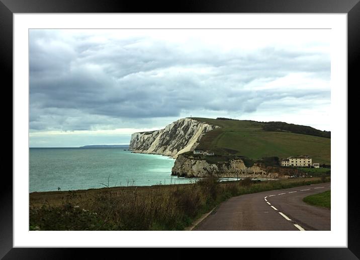 White Cliffs at Freshwater Bay on the Isle of Wigh Framed Mounted Print by Jeremy Hayden