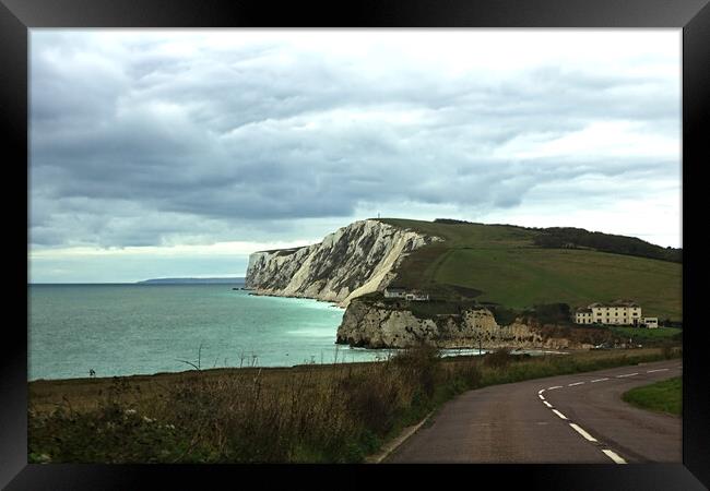 White Cliffs at Freshwater Bay on the Isle of Wigh Framed Print by Jeremy Hayden