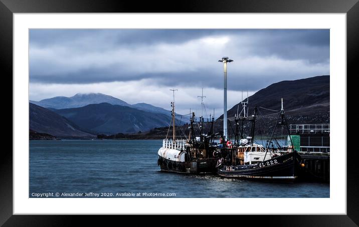 Ullapool Fishing Boats Framed Mounted Print by Alexander Jeffrey