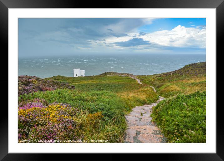 Path to Elin's Tower on Holy Island Framed Mounted Print by Sebastien Greber