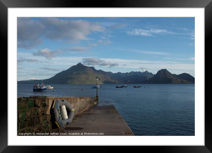 The Cuillin over Loch Scavaig Framed Mounted Print by Alexander Jeffrey