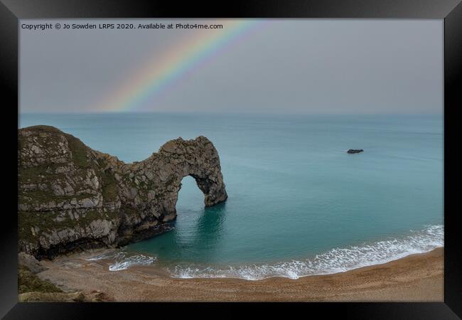 Durdle Door Framed Print by Jo Sowden