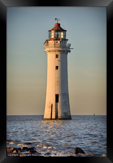 Perch Rock Lighthouse New Brighton Framed Print by Bernard Rose Photography