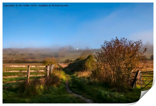 The Path to Cobstone Windmill Print by Jim Hellier