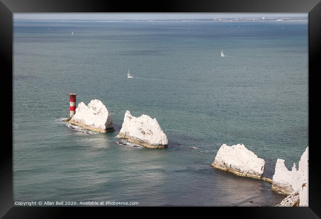 Needles Lighthouse Isle of Wight Framed Print by Allan Bell