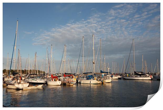 Yarmouth Harbour in Early Morning Print by Allan Bell