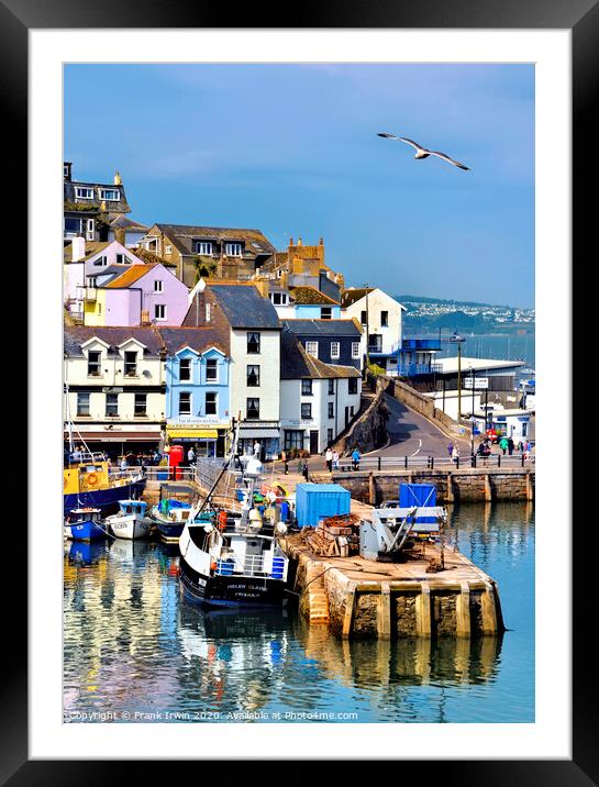 Busy Brixham Harbour Framed Mounted Print by Frank Irwin