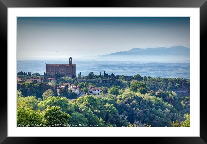 The View from Cortona Framed Mounted Print by Viv Thompson