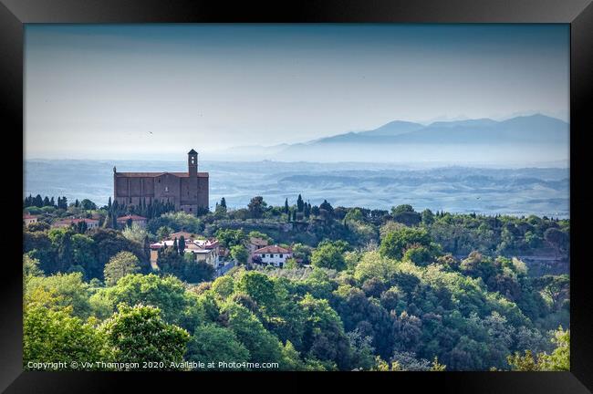 The View from Cortona Framed Print by Viv Thompson