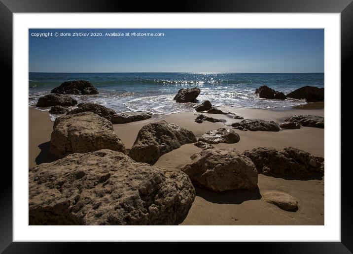 Porto de Mos beach. Framed Mounted Print by Boris Zhitkov