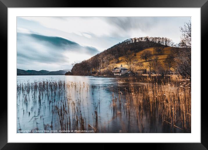 Ullswater Boathouse in Autumn  Framed Mounted Print by Jonny Gios