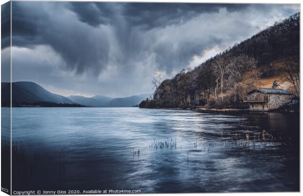 Ullswater Boathouse the Romantic get away Canvas Print by Jonny Gios