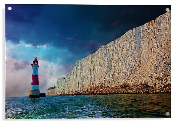 Beachy Head Lighthouse Acrylic by Chris Lord