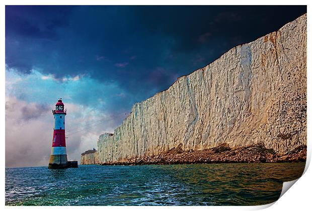 Beachy Head Lighthouse Print by Chris Lord