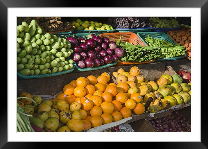 fruits and vegs Framed Mounted Print by Hassan Najmy
