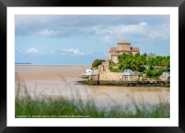Church at Talmont sur Gironde Framed Mounted Print by Stephen Rennie