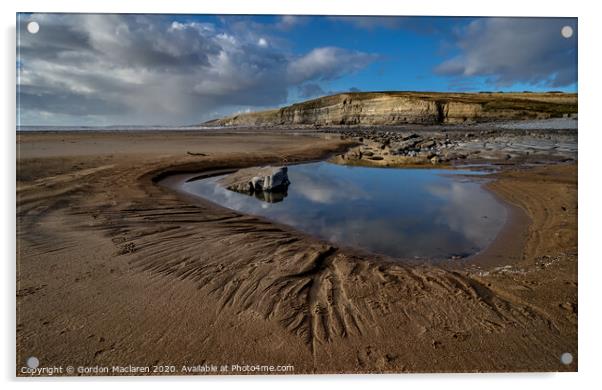 Southerndown Beach Acrylic by Gordon Maclaren