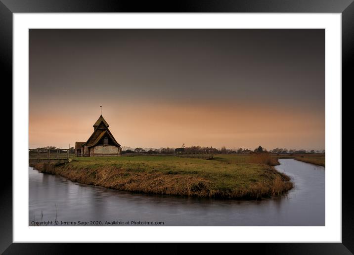 The Isolated St. Thomas Becket Church in the Heart Framed Mounted Print by Jeremy Sage