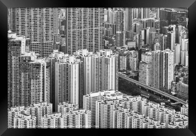 Hong Kong skyscrapers  Framed Print by Sergio Delle Vedove