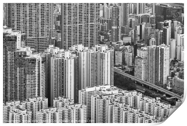 Hong Kong skyscrapers  Print by Sergio Delle Vedove